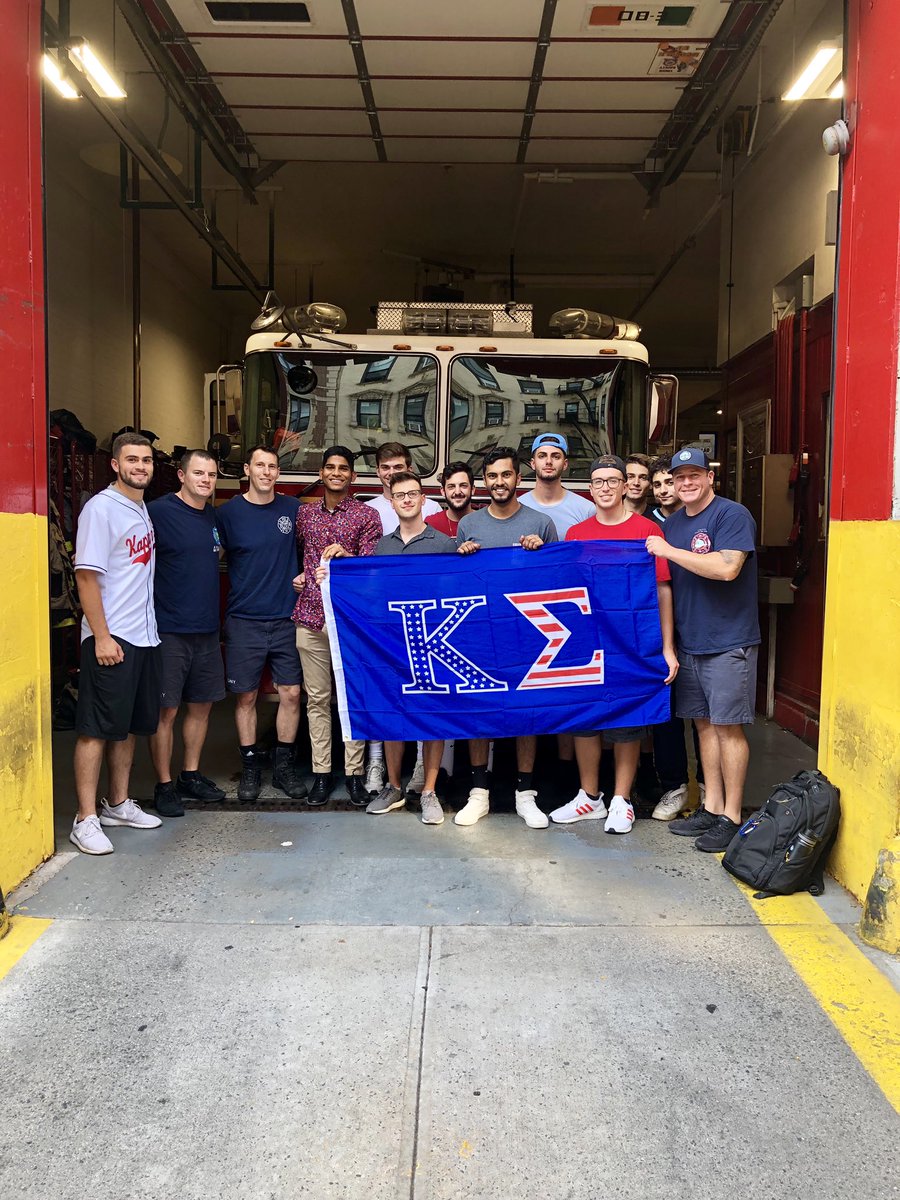 Today, in honor of fallen heroes and for all the people that serve our great country, we wanted to thank the nearby firehouse for their service with Krispy Kreme and a signed card by the chapter. We thank you for your service and appreciate your sacrifices! #kappasigmacares