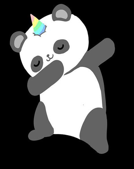 rainbowglitter's tweet image. A #pandacorn #dabbing on those haters lol.
