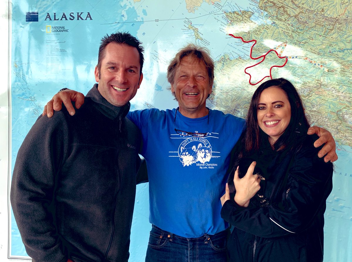 MarkKoskiNFHS's tweet photo. Enjoyed spending the day with four-time #Iditarod champion #MartinBuser. #Alaska https://t.co/XngWqsU9RS