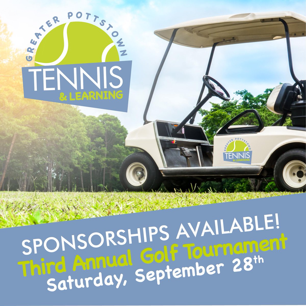 There is still time to get your sponsorship in to support Greater Pottstown Tennis and Learning's Annual Golf Tournament.  Sponsors receive recognition on our social media pages in addition to your logo displayed on the course.  Email lauren@gptltennis.org for more information.