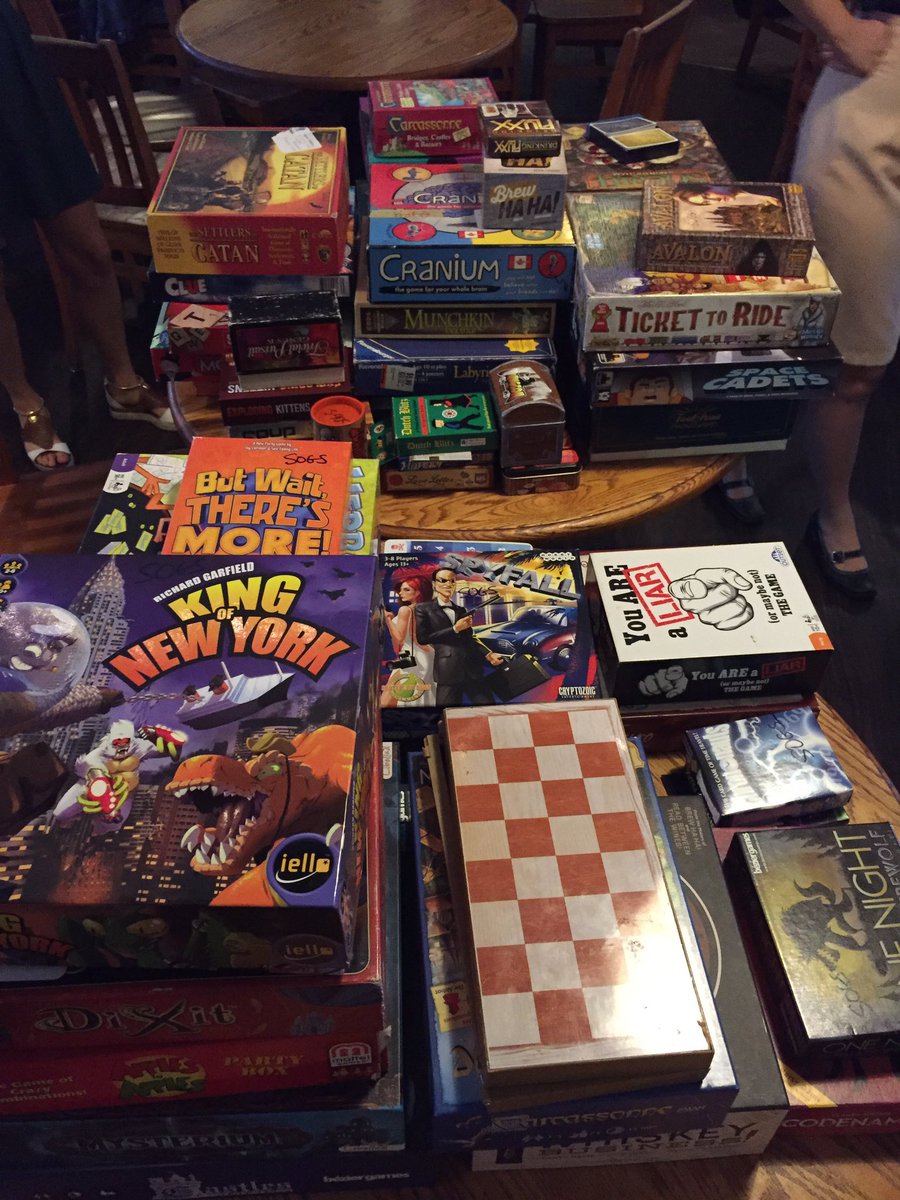 westernsogs's tweet photo. So many board games! Come hide away from the rain at @uwogradclub with a pint and some friends
 🍻🎲♟
#stickwithSOGS https://t.co/BfgkcQDIca