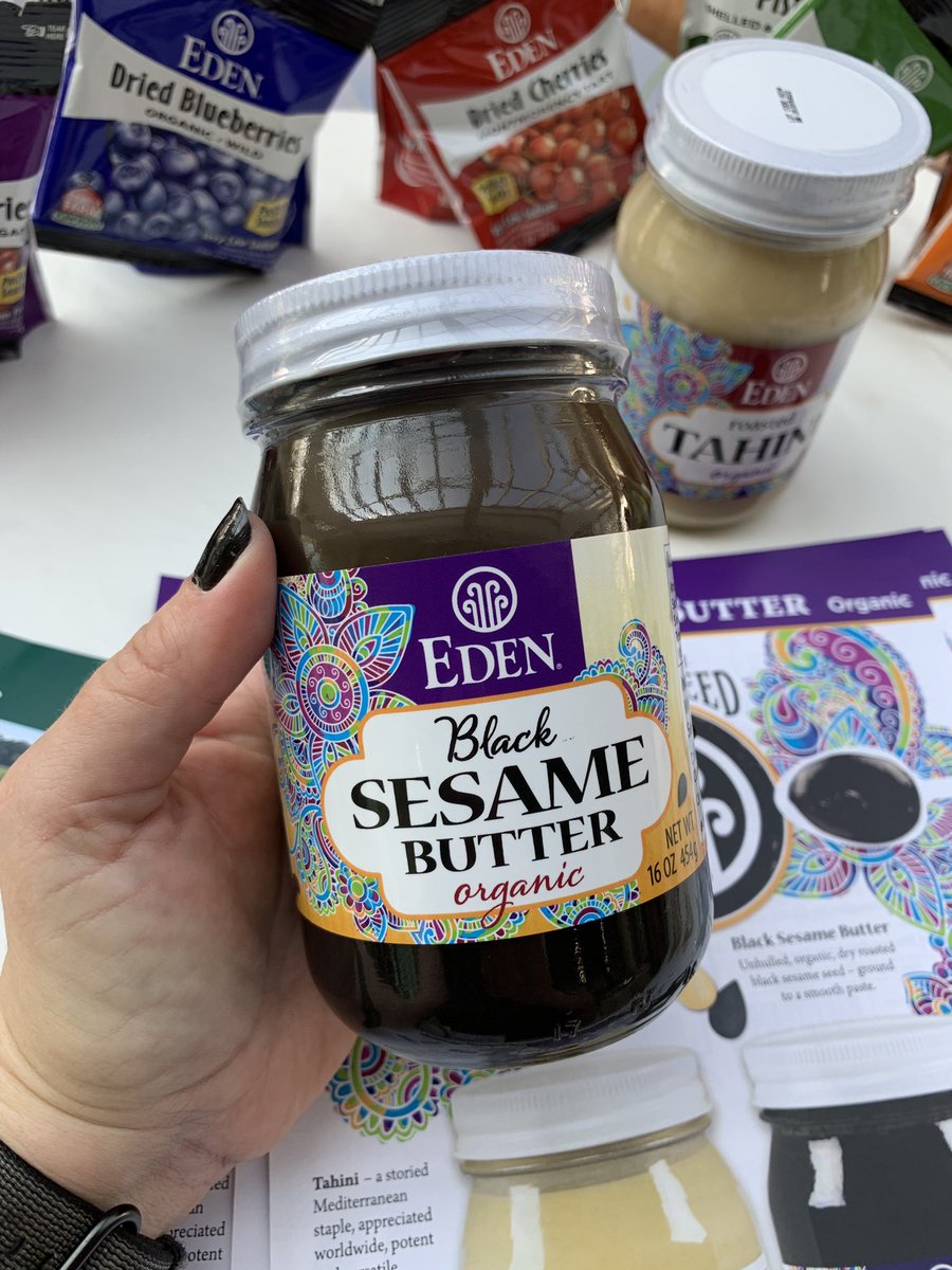 CeliacBeast's tweet photo. Black Sesame Butter from @edenfoods #expoeast #glutenfreemunchsquad #newhopeblogger #expoblogger https://t.co/wXSE7N9o8H