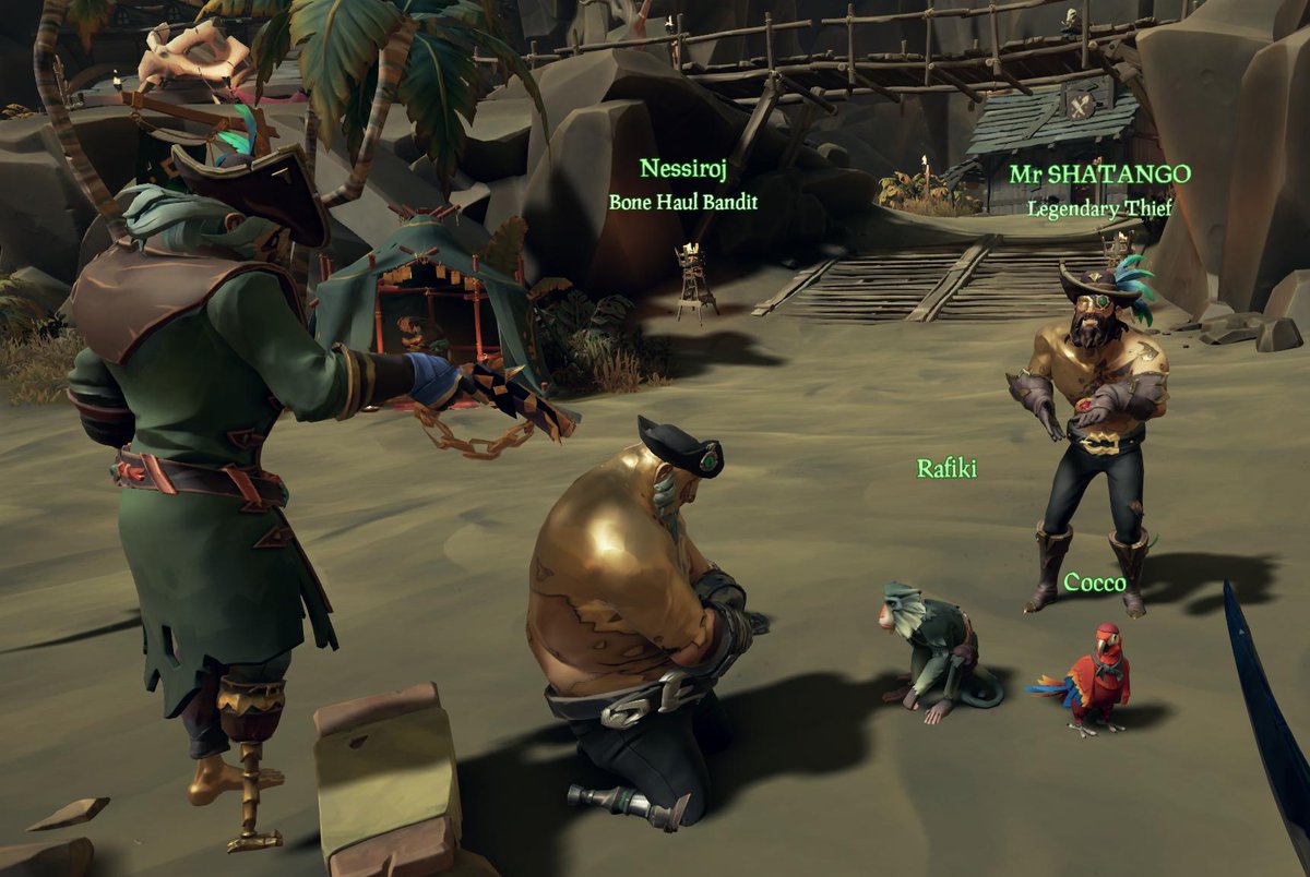 Nessiroj's tweet photo. @SeaOfThieves @callmebackdraft @shatango_twitch What did you do..... Got a complete mutiny tonight in my crew !!! >.< https://t.co/a3jvMaWuqe