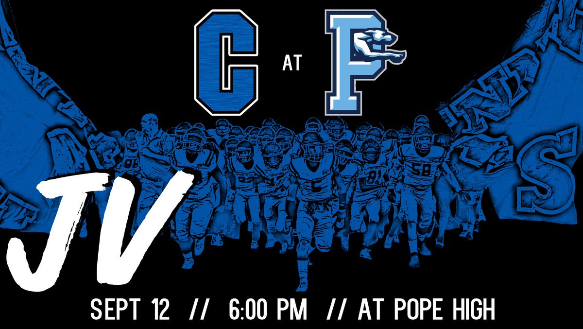 CHSKnightsFB's tweet photo. This is Pope Week! JV starts it off tomorrow @ Pope, Varsity is there Friday, & Jr Knights will #defendthefortress vs Pope on Saturday @ 3 / 5 / 7! Let’s make this a full scale #BeatPope Week!
JV Knights 🆚 JV Cougars
📅 Sept 12
⏰ 6:00 pm
📍 Pope High
🎟 https://t.co/RmagNIsmJI https://t.co/xqXMUDXqVr