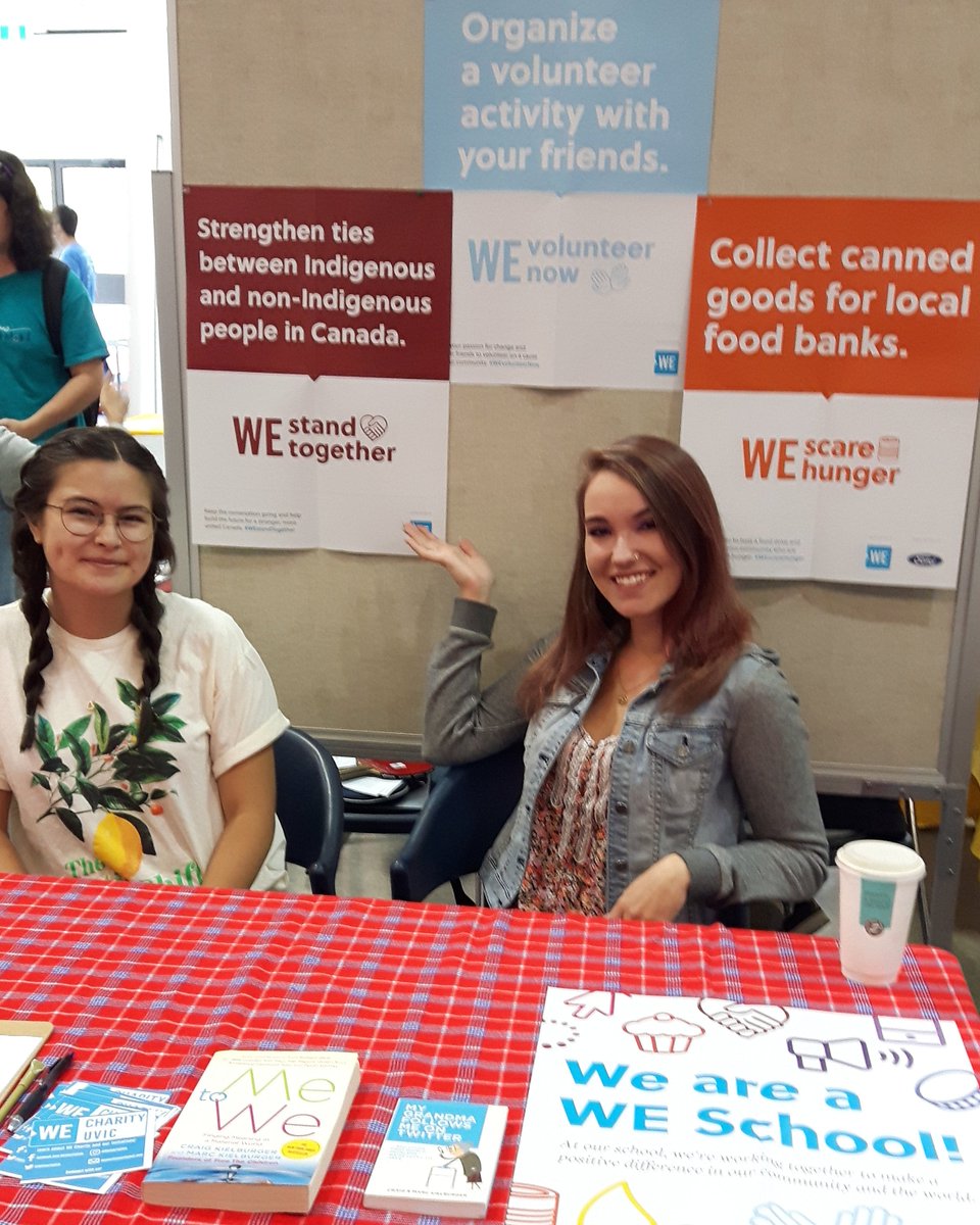 wecharityuvic's tweet photo. Hey everyone 😊 come check out our table at #UVic Clubs Day today and tomorrow in the SUB #wecharity https://t.co/pcLaFz6zES