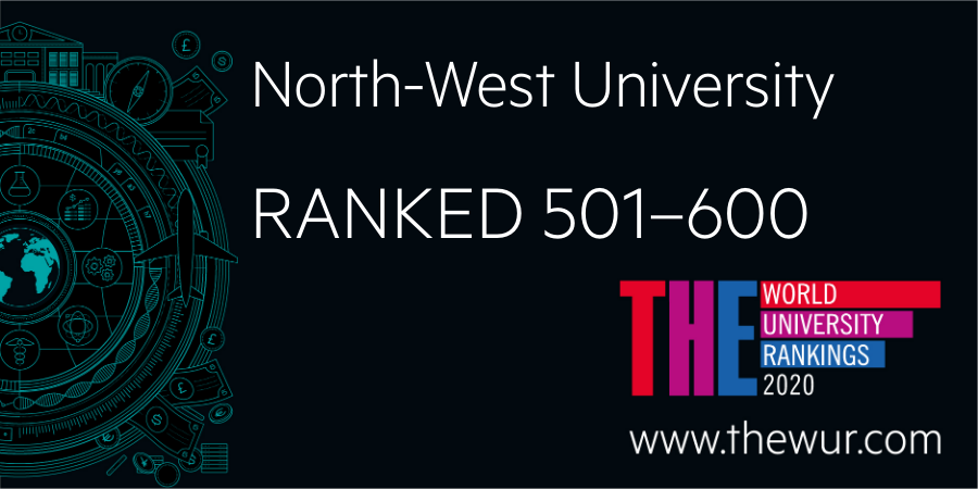 theNWU's tweet photo. The NWU has made it to position 5 of SA universities, according to the @timeshighered (THE) World University ranking. All due to an effort in innovative teaching-learning and cutting edge research that benefits society. https://t.co/5fTLtdAGi6 #MyNWU #NWUGlobal #THEUniRankings https://t.co/dnW8QSq6CJ