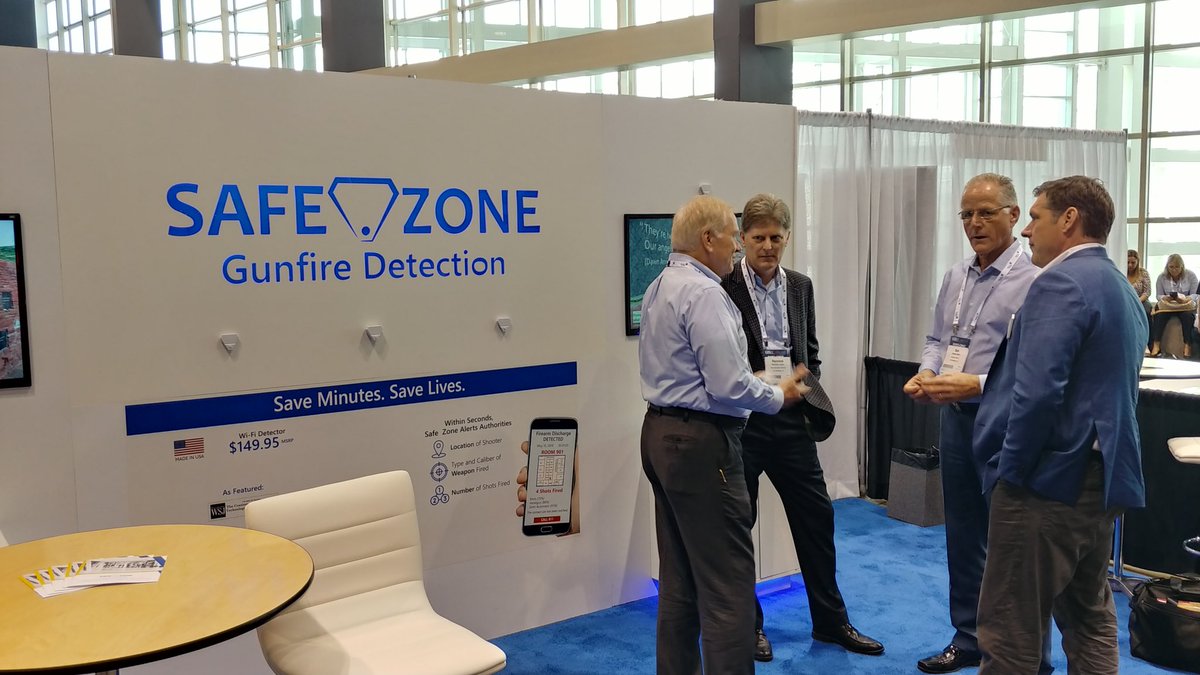 SSIEditorSteve's tweet photo. .@SafeZoneGunfir1's gunfire detector technology combines detection hardware with machine learning capabilities. Super relevant in these times. Learn more in booth 2109! #GSX19 #Gunfiredetection https://t.co/ATTpbXJIiB