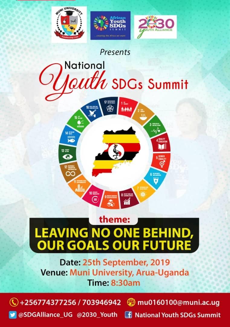 Ananius256's tweet photo. The National Youth Sustainable Development Goals Summit is here for us! 
Be part of the event happening in Uganda on 25/09/2019, commemorating the SDG Adoption Day while evaluating the status of implementation of  the SDGs in Uganda.
#SDGSummit2019 
@UNDPUganda @youthsdgssummit https://t.co/5BSoNoHjl6