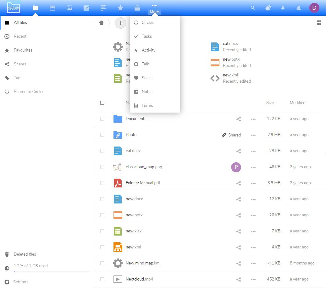 ClassCloudCa's tweet photo. @Nextclouders We use #Nextcloud as our K12 #students and #teachers productivity and file sharing tool to teach digital literacy. We love the integration with our self hosted @only_office and https://t.co/FhPXozkqD8 and the ability to access files in our #moodle. #digitlit #opensource https://t.co/0U8kdbLtJd
