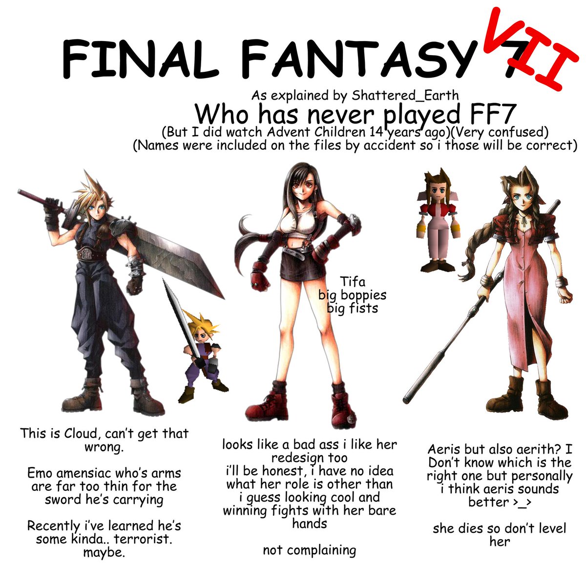 Shattered Earth Sur Twitter I Have Not Played Ff7 At All So Here Is My Attempt To Explain It With My Osmosis Knowledge Since The New Trailer Dropped I Finished Up