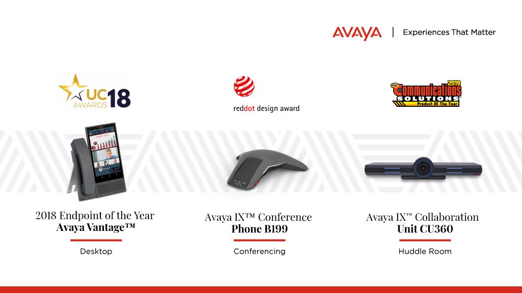 The industry has spoken! Congrats to <a href="/Avaya/">Avaya</a> on winning several awards on their #desktop, #conferencing, and #huddleroom devices! View the full line-up at avaya.com/devices!