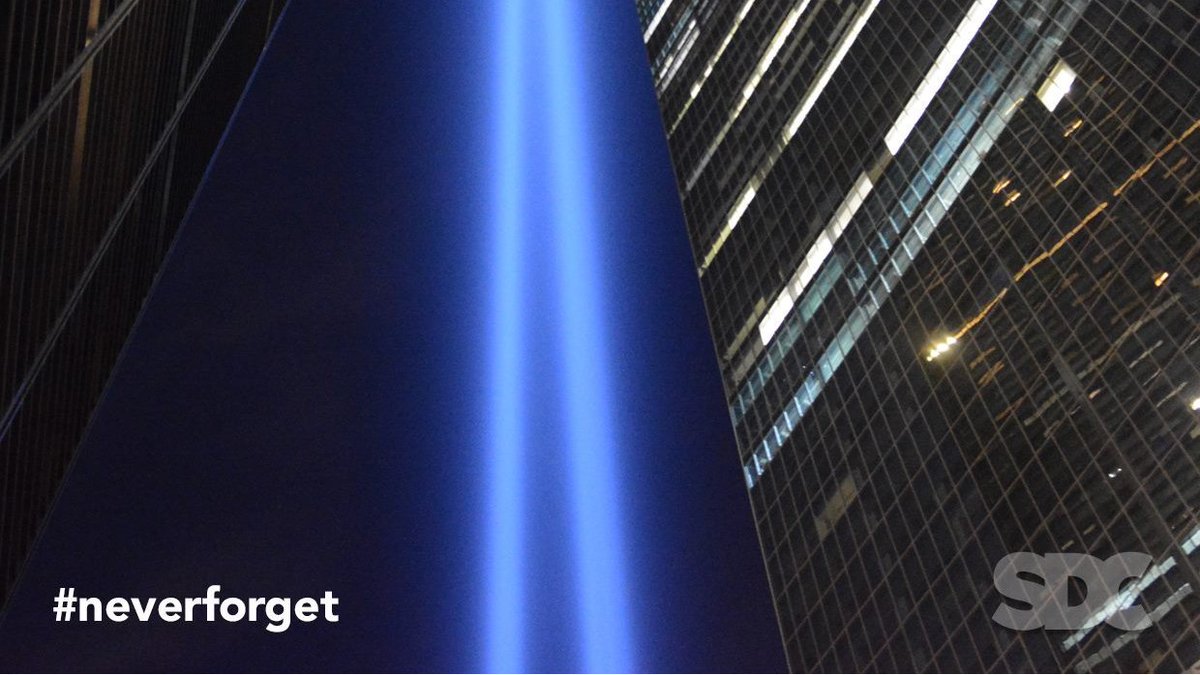 SDCweb's tweet photo. SDC mourns the lives of those lost 18 years ago today and honors those who worked tirelessly in the aftermath of tragedy. As a member of #COBUG, the Coalition of Broadway Unions and Guilds, and the greater Broadway community, we stand united and will #NeverForget. https://t.co/tqEfIhLzBi