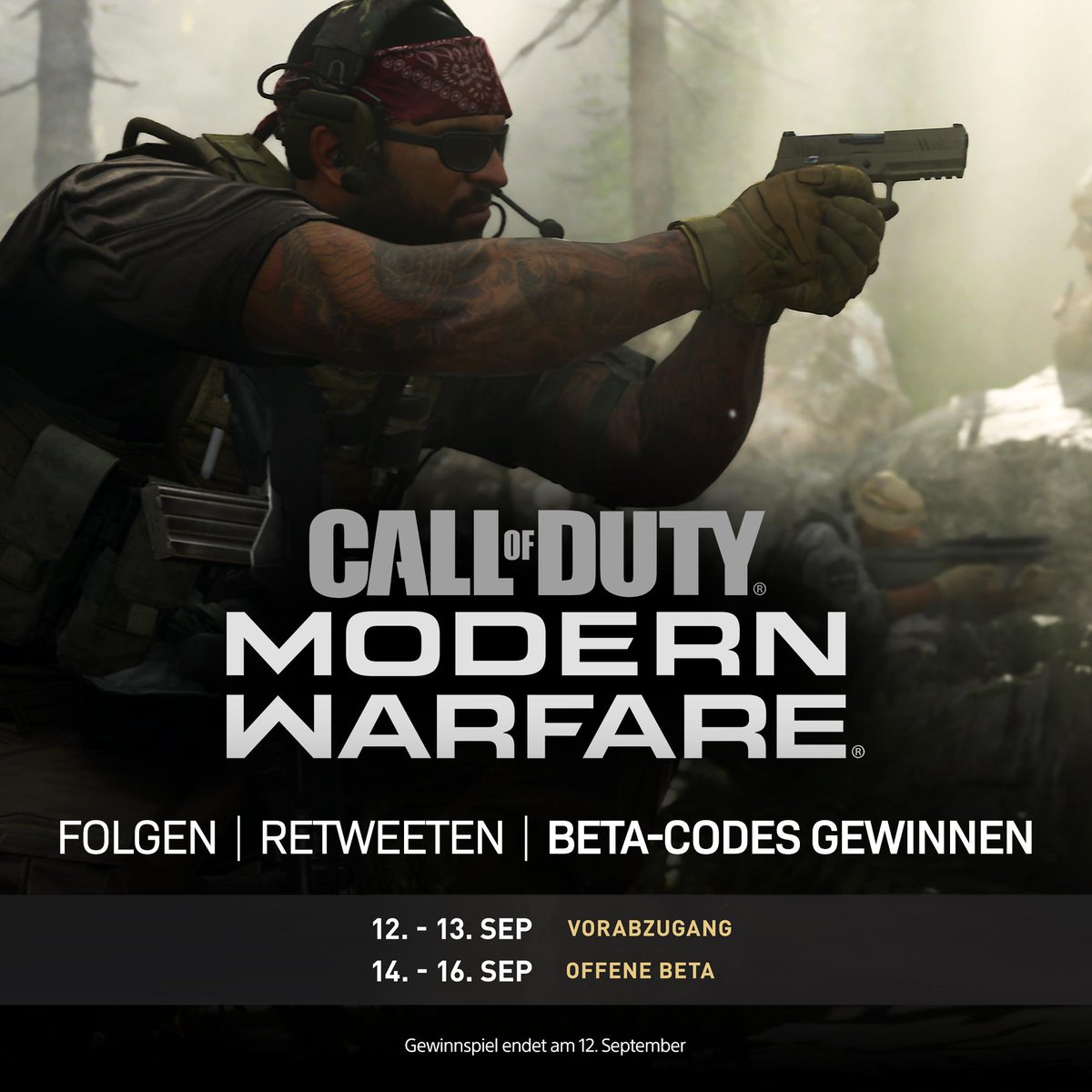 Die Pflicht ruft. Folgt ihr mit etwas Glück schon früher! Wir verlosen 15x2 Codes für die #ModernWarfare Closed Beta. #PS4 
Erfahrt mehr → bit.ly/2NUG2aA 
TNB: bit.ly/2Q4yqFb #CallofDuty