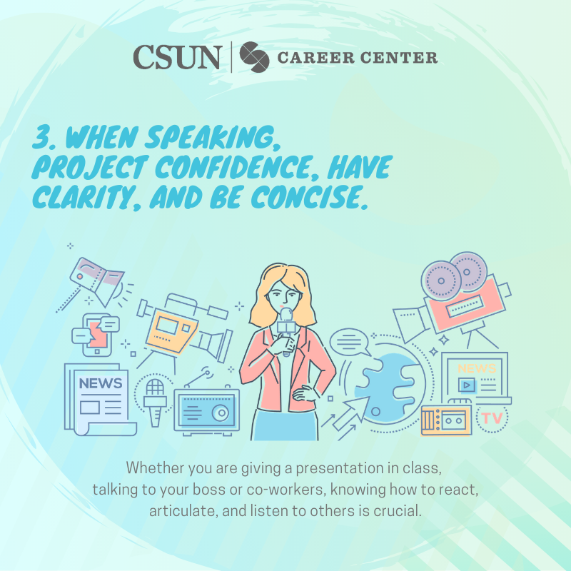 CSUNCareerCtr's tweet photo. Having the ability to communicate effectively with supervisors, colleagues, and staff is #essential, regardless of what industry you work in. Here are some tips on how to be a better communicator.
#CSUN #CSUNCareerCenter #CSUNstudent #counseling #counselingadvise https://t.co/ZUsTp92N5F