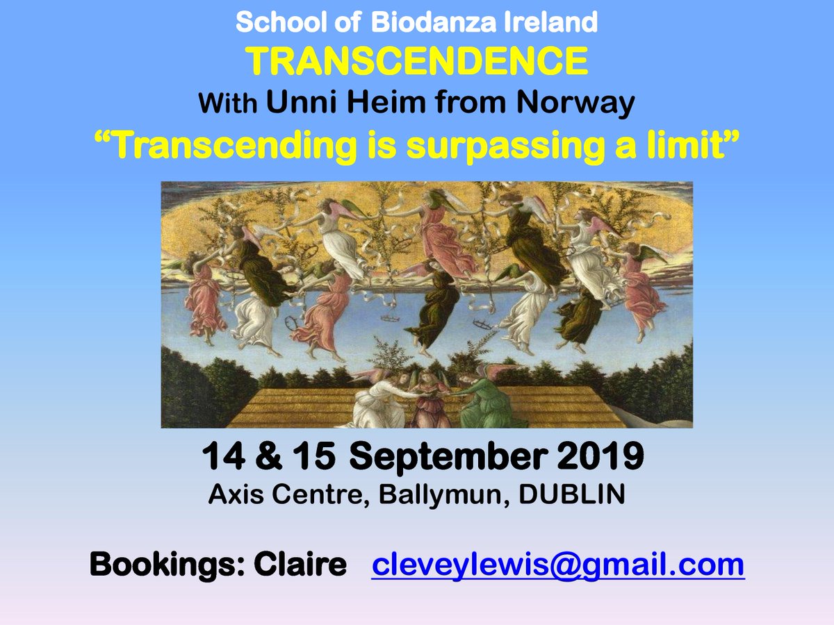 BiodanzaDublin's tweet photo. Join us for a FANTASTIC weekend exploring our connection with our innermost being and the expansive dance of the cosmos, awakening our life force to express our potentials #Dance #Life #Joy https://t.co/HNRvdKqAnL