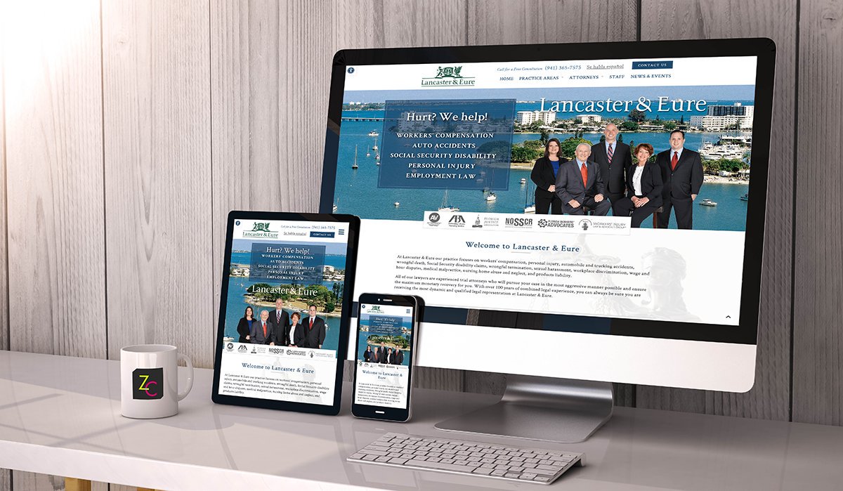 ZoraCreative's tweet photo. Our new #website for Lancaster &amp; Eure, a Sarasota based law firm: https://t.co/Ny9ahQpQFf Fast, effective, accessible and bilingual. Call Zora Creative for your #marketing or #websitedesign needs today. #bradenton #webdesign #digitalagency  #webdesigner #sarasota #websites #SEO https://t.co/0nIcKVtUik