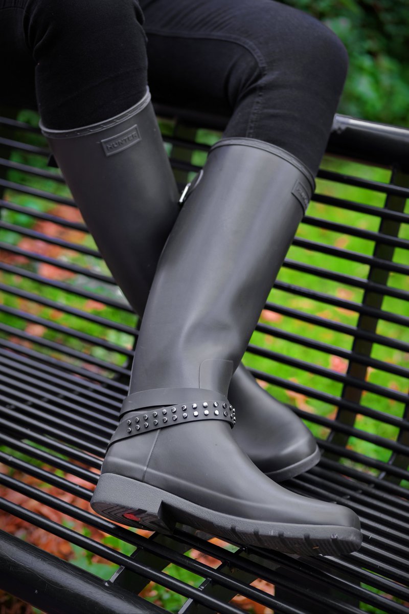 studded hunter boots