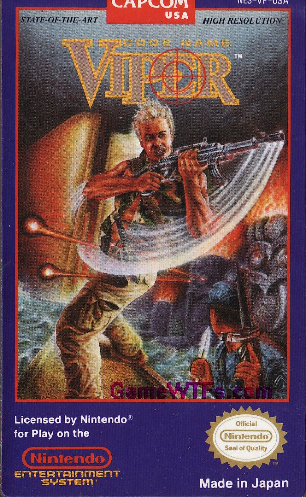 AddictedHe's tweet photo. Happy #wedNESday to all my awesome followers! So here's one of my favorite games for the NES. Code name Viper made by Capcom in 1990, it's like Namco's Rolling Thunder but better. #NES #CodeNameViper https://t.co/cCGkcXk989