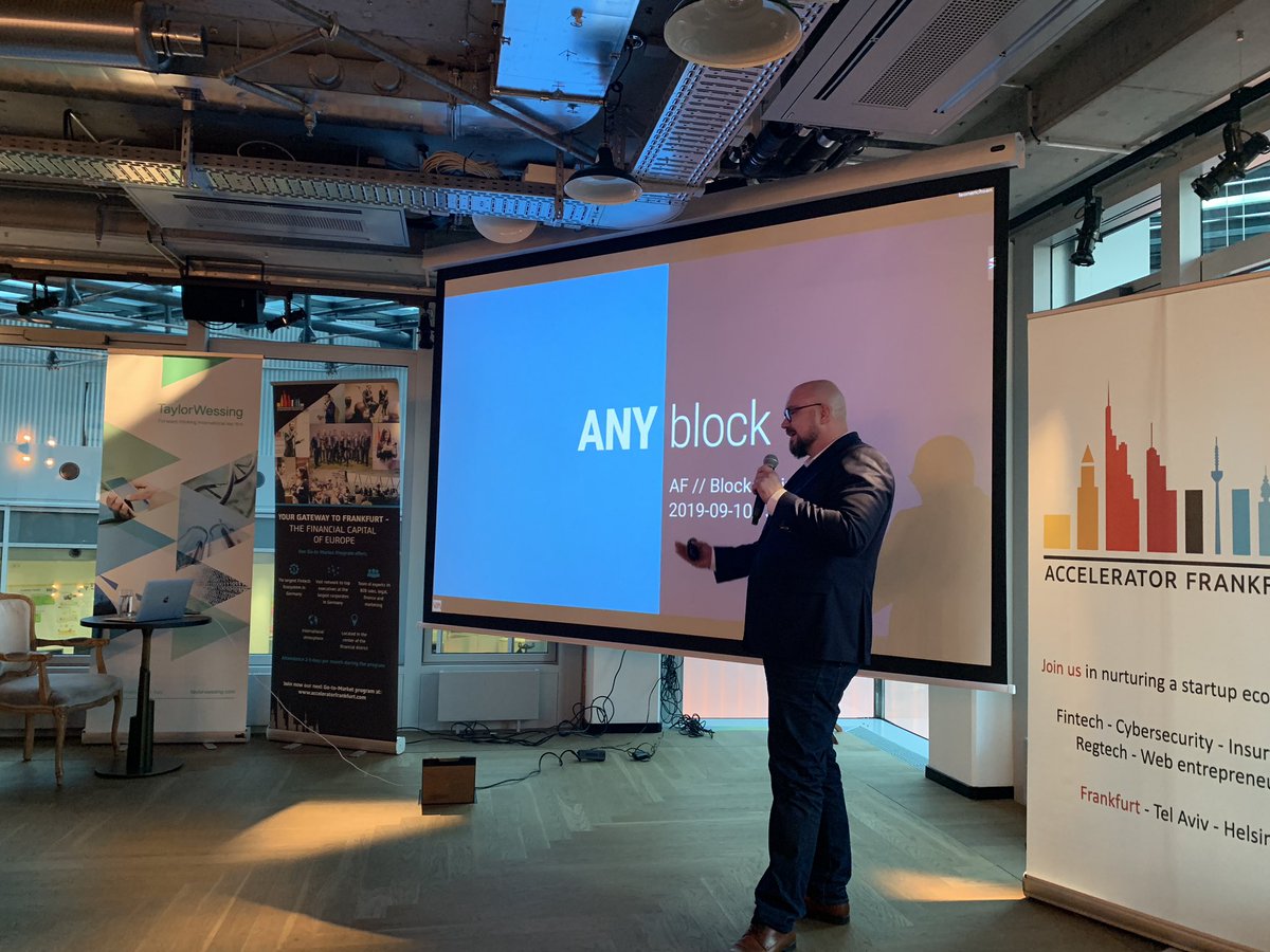 accelerator_ffm's tweet photo. Finally @AnyblockTools CTO @DaSilentStorm is building the „google“ of Blockchain #data making it possible to search any data fast, effortless and in clear text on any #blockchain. @accelerator_ffm #BlockchainLabs https://t.co/tGVk6QBdLZ