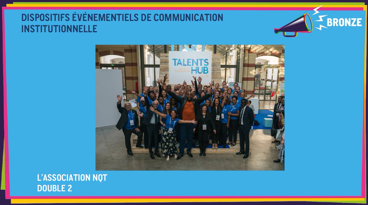 Strategies's tweet photo. 🥉BRONZE Dispositifs événementiels de communication Institutionnelle pour @NQTasso et @agenceDouble2 
#gpstrat https://t.co/XJmBDhmDug