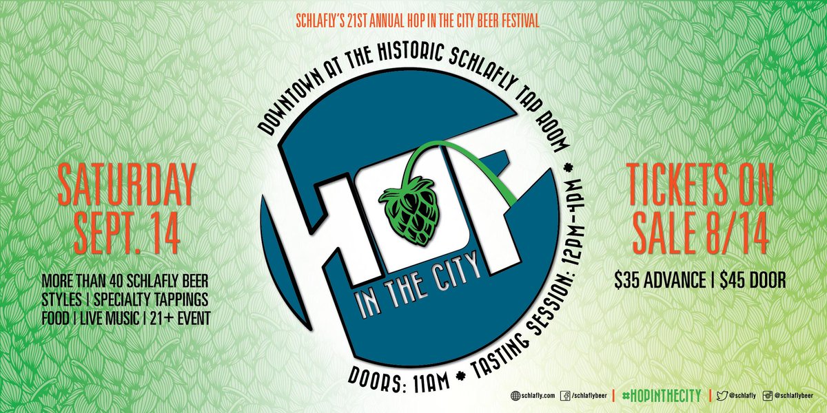 SaintLouisFC's tweet photo. Retweet this post and be entered-to-win two (2) tickets to the @Schlafly Hop in the City Beer Festival this Saturday! Winners will be randomly chosen and contacted tomorrow!🍻 https://t.co/3x3i53JlRb