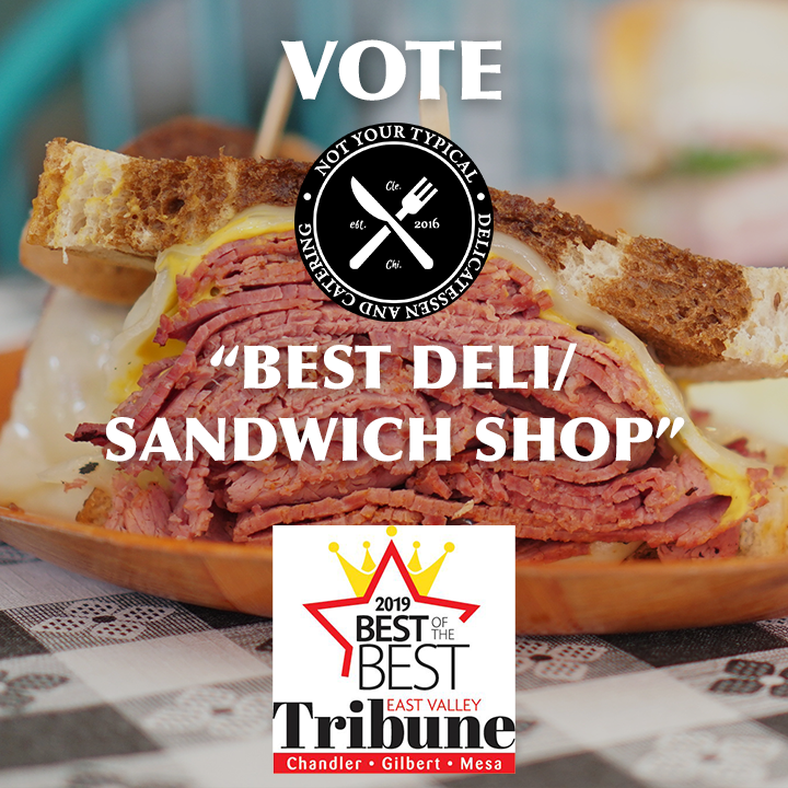 NYTDeli's tweet photo. We're honored to be one of the nominees for "Best Deli / Sandwich Shop" in @EVTNow's 2019 Best of the Best! We'd appreciate if you took a moment and voted for us (Question #5!), and you can vote once a day through September 30th!

🗳️ VOTE NOW: https://t.co/IIkz2XWQQD https://t.co/bsB9BL1lEK