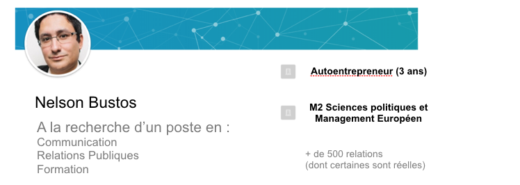 bustos_nelson's tweet photo. #PleaseRT - #ResponsableCommunication #ChargéDeCommunication #ChefDeProjet - #IleDeFrance - #i4EmploiR
J'aimerais mettre en œuvre mes compétences en communication et ma personnalité au sein d'équipes afin de partager mon savoir faire et mon savoir être
https://t.co/FNLoKfMjwm https://t.co/IbwcnKGDMU