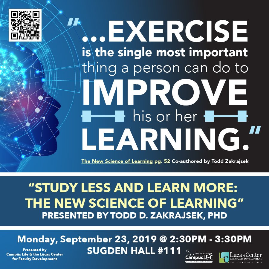 So much to learn from Todd Zakrajsek and "The New Science of Learning"! Don't miss his presentation at FGCU on September 23rd. Come back tomorrow to see the next in this series!
#myFGCUcampuslife