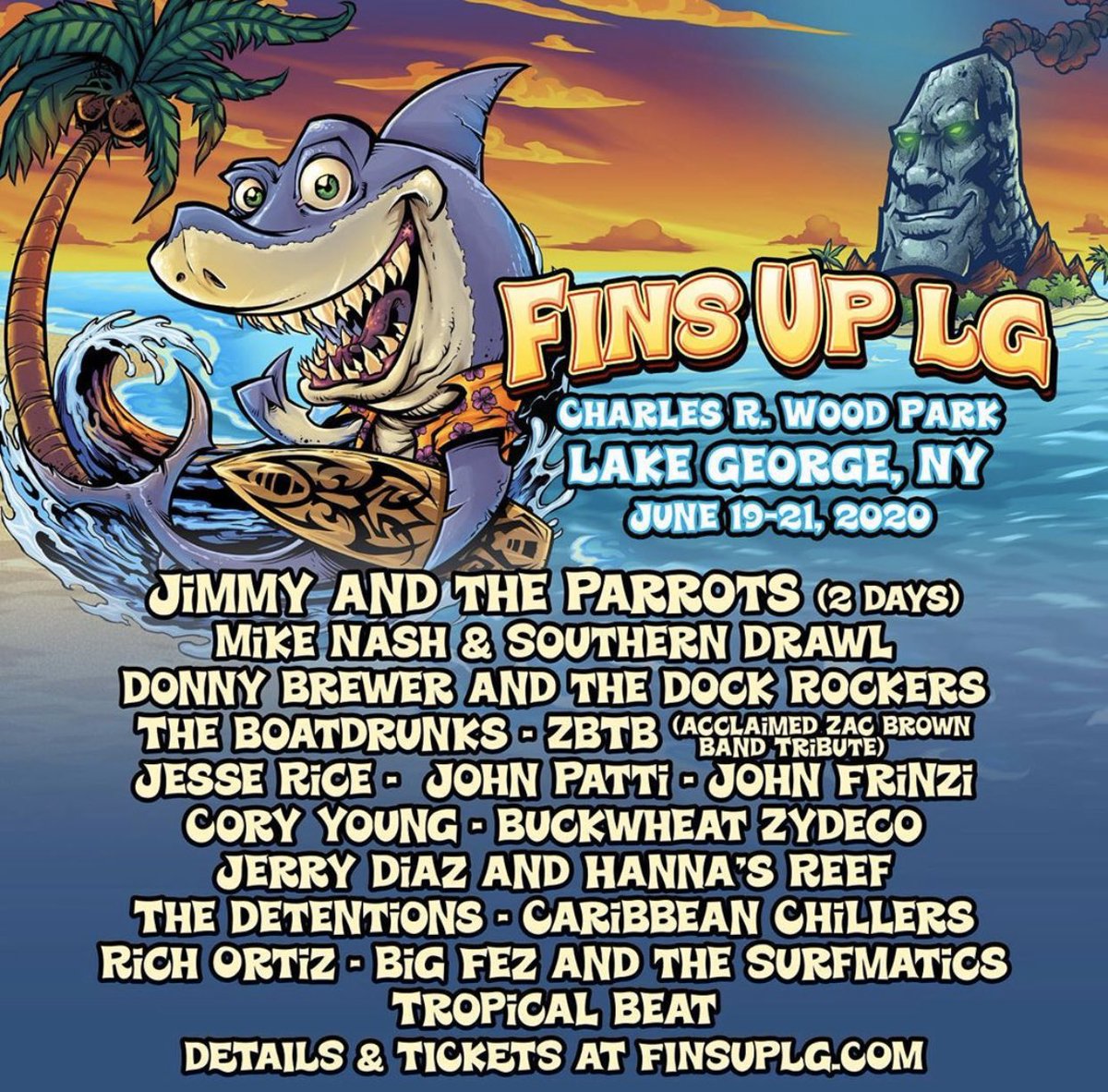FinsUpLG's tweet photo. Tap tap tap... is this thing on? Calling all #parrotheads - We are proud to announce a new music festival, brought to you by the people who brought you @ADKMusicFest. #FinsUpLG! Coming to #LakeGeorgeNY Fathers Day Weekend, 2020! https://t.co/hItocHobsK