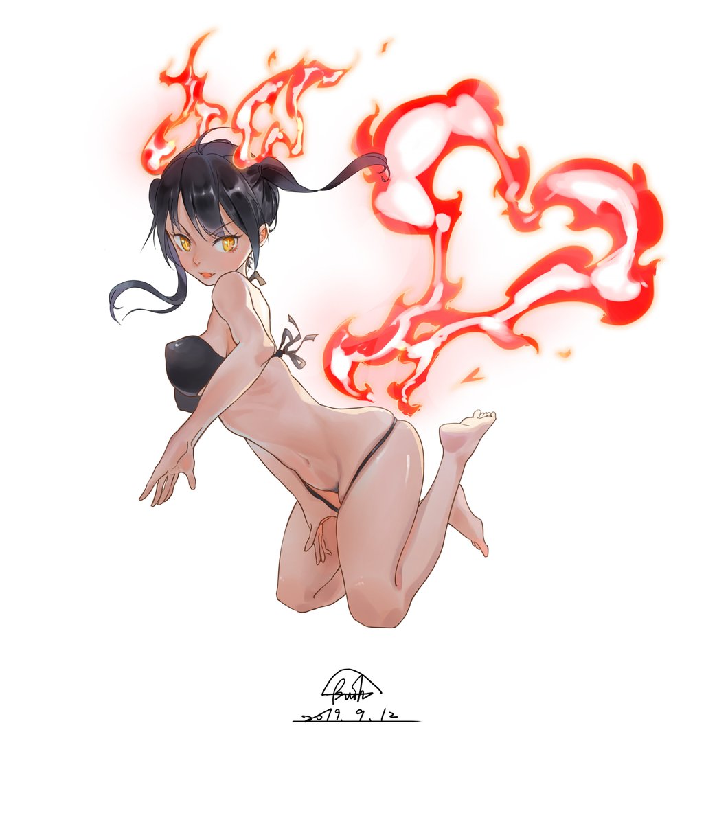 完成不小心畫得有點久..
#炎炎ノ消防隊 #環古達 #女の子 #泳裝 #水着 #anime 