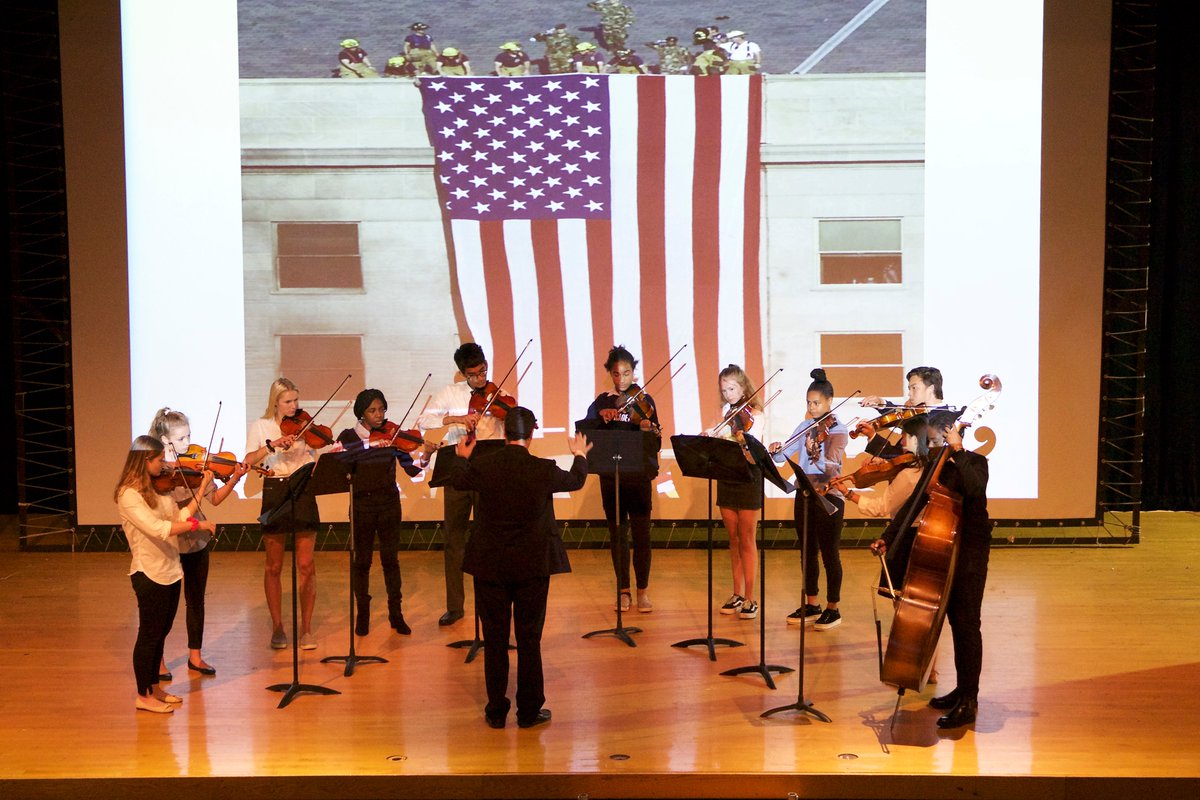 MKAcademy's tweet photo. In honor of #September11, students, faculty &amp; staff across all three of our campuses took a moment to come together &amp; remember those affected by the tragic events that took place 18 years ago. #NeverForget https://t.co/8GRdRuYjqS