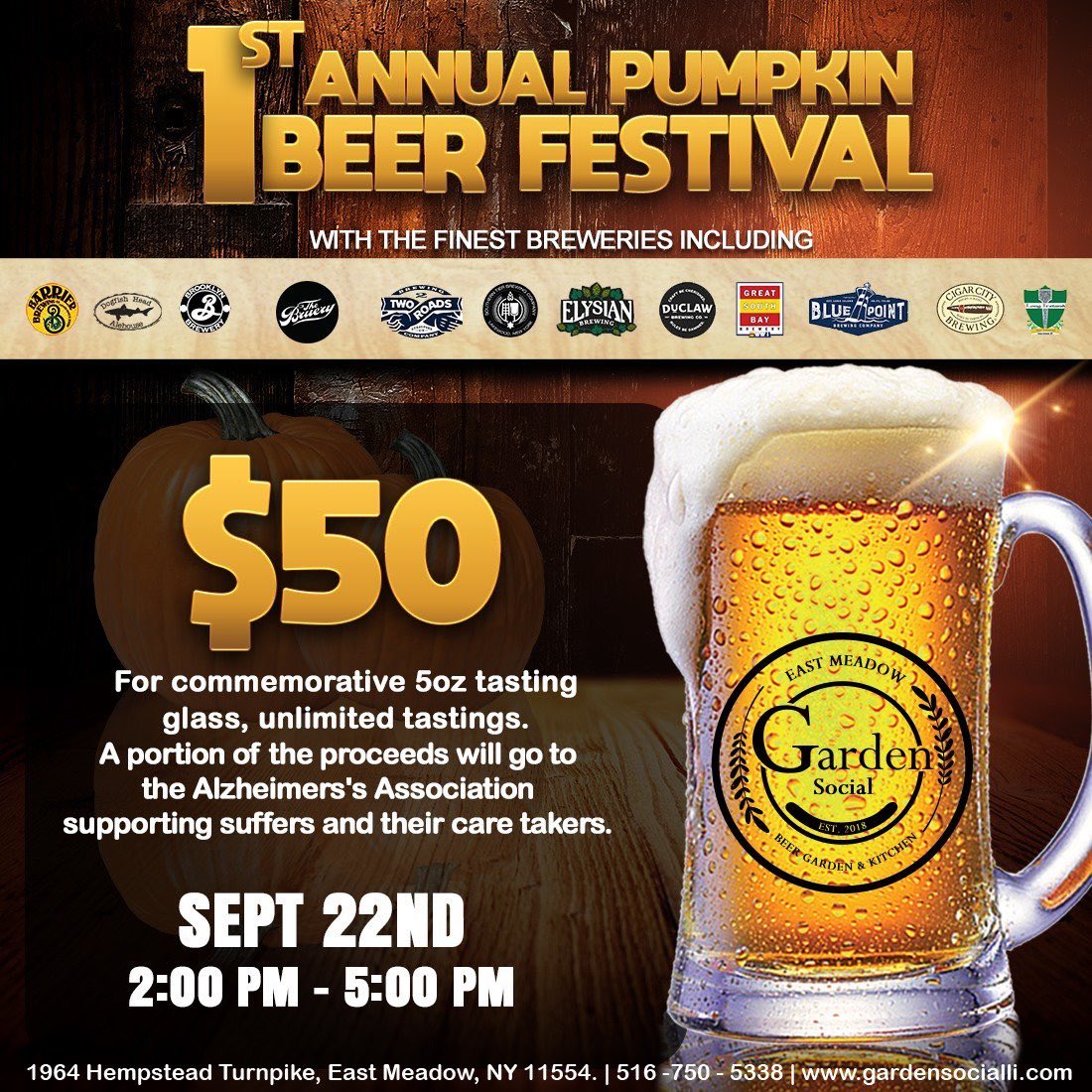 theguycornernyc's tweet photo. It’s pumpkin season, so who is ready for ‘Pumpkin beer’!!! Well the 1st Annual Pumpkin Beer Festival is coming to @gardensocialli in just over 1 week. Get your tickets via eventbrite or purchase tickets at Garden Social. #pumpkinbeer #beer #beerfest #craftbeer #localbeer #LIBeer https://t.co/bF2ZKWOQVf