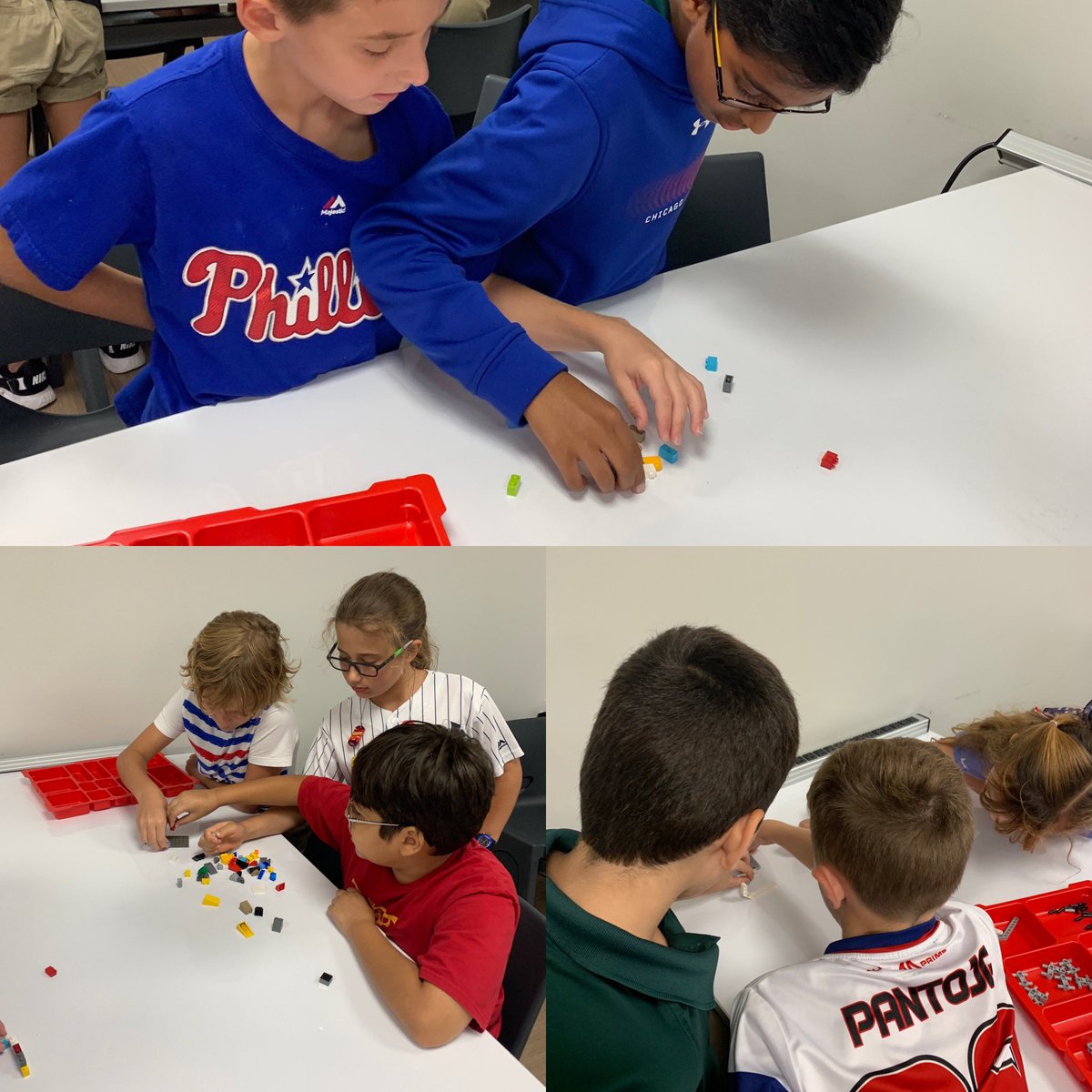 Agatorbites's tweet photo. @mbadio’s evil-genius #corevalue challenge for our @PineCrestSch #PCLowerSchool @firstlegoleague teams: construct a LEGO tower using only 1 of YOUR actual hands. Super impressed w/Ss perseverance and teamwork! #PineCrestRobotics #CityShaper #FirstLegoLeague https://t.co/MlFKiuXCFi