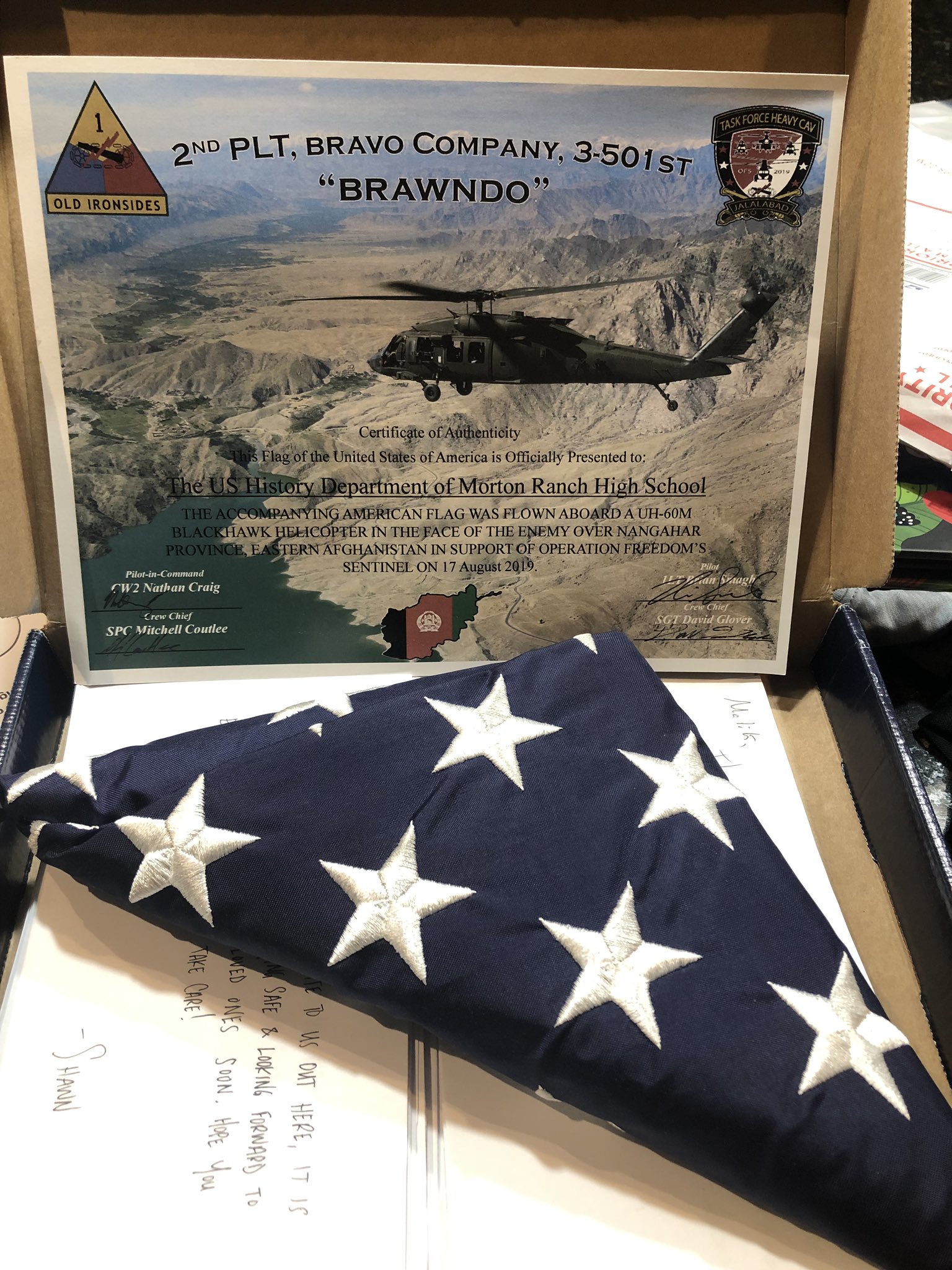 Flag Flown Over Afghanistan Certificate / Facebook - The 651st expeditionary aeromedical ...