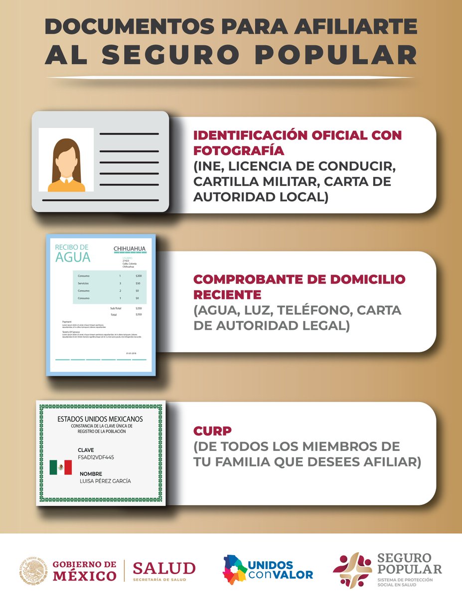 SeguroPopularC1's tweet photo. Afiliarte al #SeguroPopular es sencillo, rápido y gratuito. Acércate a cualquiera de nuestros Módulos de Afiliación y tramita tu póliza #SeguroPopularSeTransforma https://t.co/q78VSW4UPU