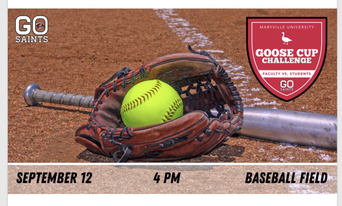 Come play goosecup softball with us tomorrow at 4pm!