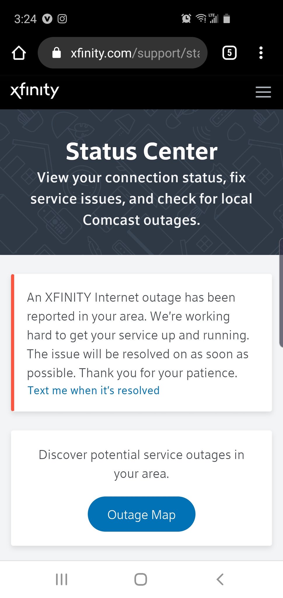 Xfinity Status Center Outage Map Xfinity Auf Twitter: „@Brandy_Burbante Hey Brandy! If You're Experiencing  An Area-Wide Outage, Make Sure You Keep Checking Your My Account App For  Updates.“ / Twitter