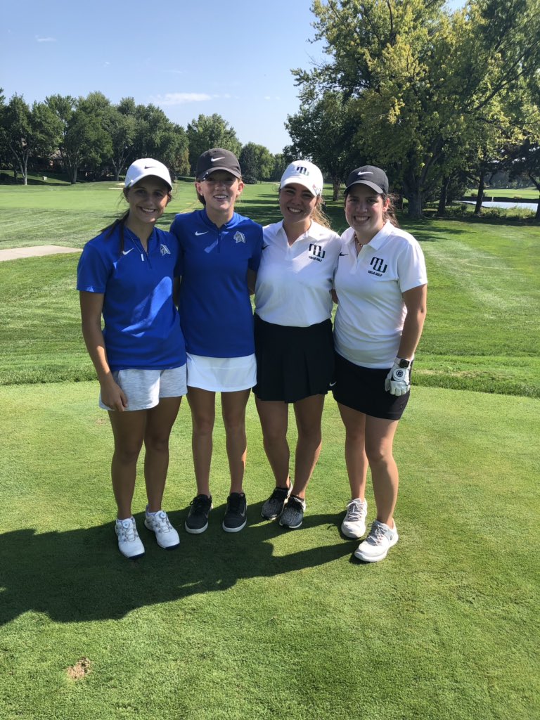 GolfMillard's tweet photo. It’s a beautiful day to golf!  And it’s especially great when we can have a fun dual with our friends from @MWHSGirlsGolf  Thanks to @oakhillsomaha for hosting! @MNHSActivities @jsutfin @MillardPS @MWHSactivities @Brian_Begley66 @getiemann https://t.co/vWTVc8bq9N
