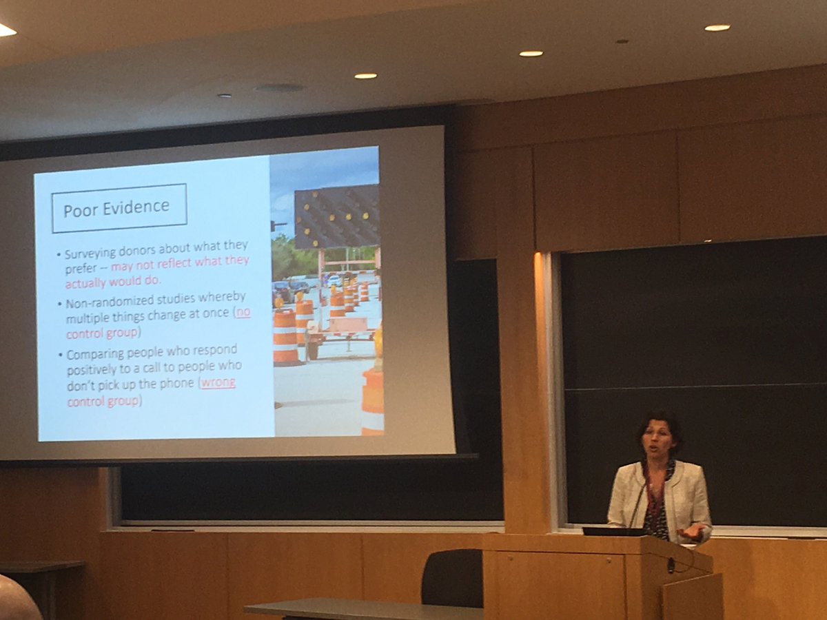 GivingTools's tweet photo. @AnyaSamek @IUPhilanthropy @spihub @UChi_Economics @HartsookTips @CBScph What charities do wrong in collecting evidence according to @AnyaSamek. Methods matter! https://t.co/AqKSM33MwN