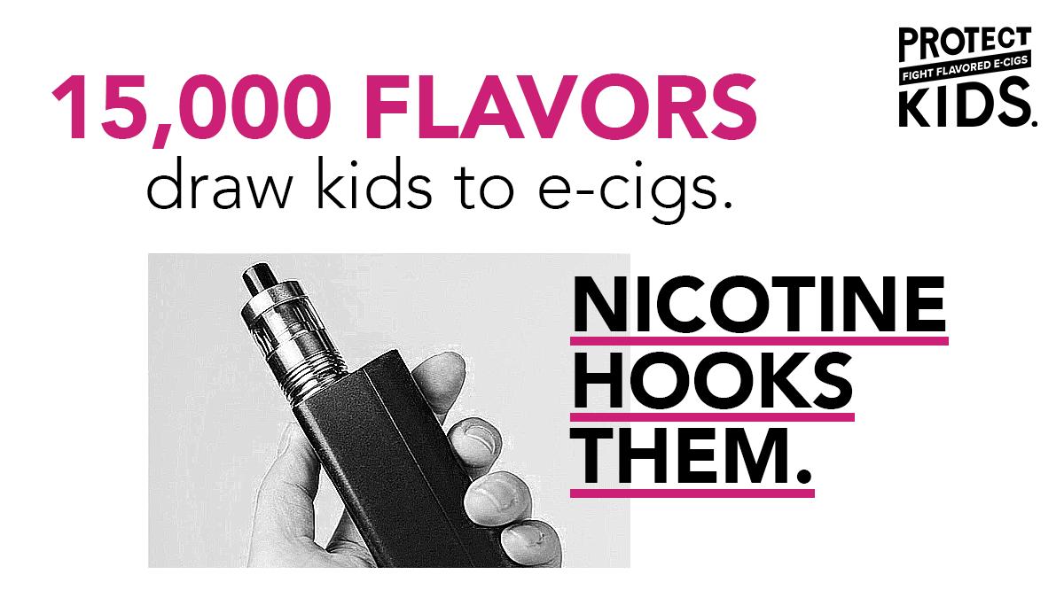15,000 flavors lure kids to e-cigarettes, and nicotine hooks them. Did you know 97% of youth e-cigarette users used a flavored product in the last month?