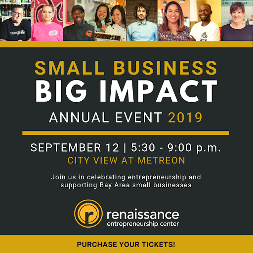 Tomorrow we will host our Small Business Big Impact Annual Event from 5:30 –9 pm at City View at Metreon. Join us in celebrating entrepreneurhsip ad supporting Bay Area small businesses. Last day to purchase your tickets: bit.ly/2LOSaIW #rengala19 #smallbusinessbigimpact