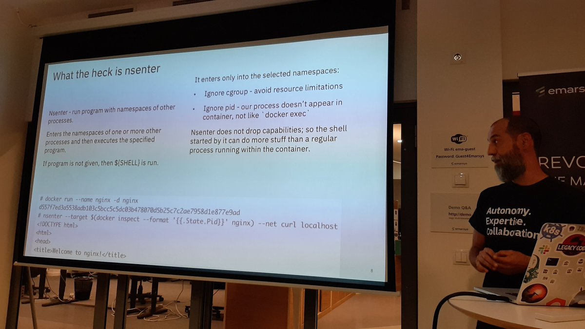 karolykassjr's tweet photo. #DockerBudapest #meetup was awesome. 🥇
Special thanks to speakers ✌: Bence Ivády (@iben12), Péter Bojtos, Richárd Kovács (@mhmxs), Péter Megyesi (@M3gy0)
#DockerBackToSchool #DockerCommunity #Docker https://t.co/7uaXCHiOxE
