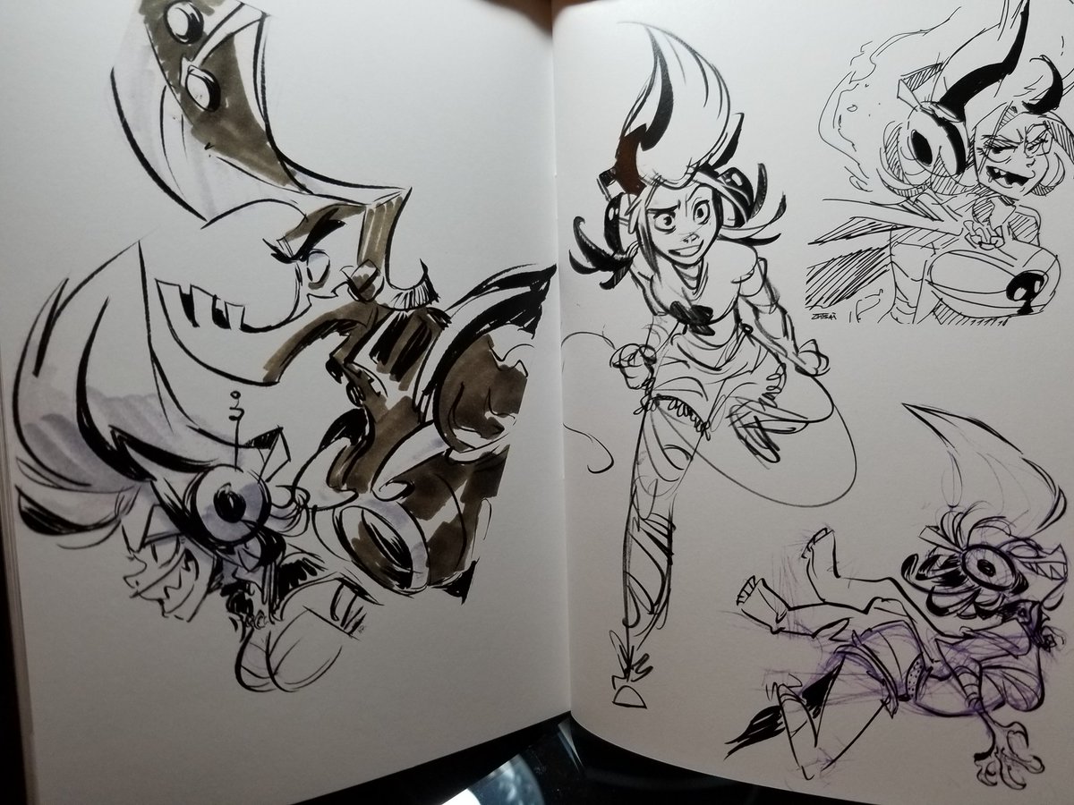 GenevieveTsai's tweet photo. Debuted a new book at Lightbox Expo: "Cherry HiJinx: Sketchworks"! A preview book of selected rough sketches and some full-color illustrations! This, along with many new prints, are available now on Etsy here! https://t.co/UT60MEWs1C
#LightboxExpo #LBX2019 #CherryHijinx https://t.co/mQDy6BbWQy