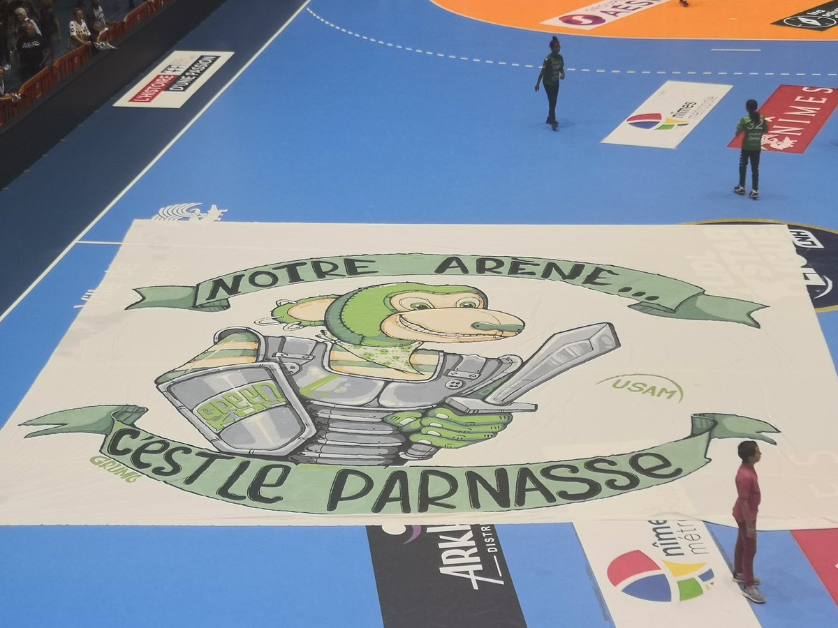 ColinDelprat's tweet photo. Pour les amoureux de tifo, le résultat d'une semaine de travail @GreenkopU 👏👏 #USAMMHB https://t.co/g79I3ogTyS