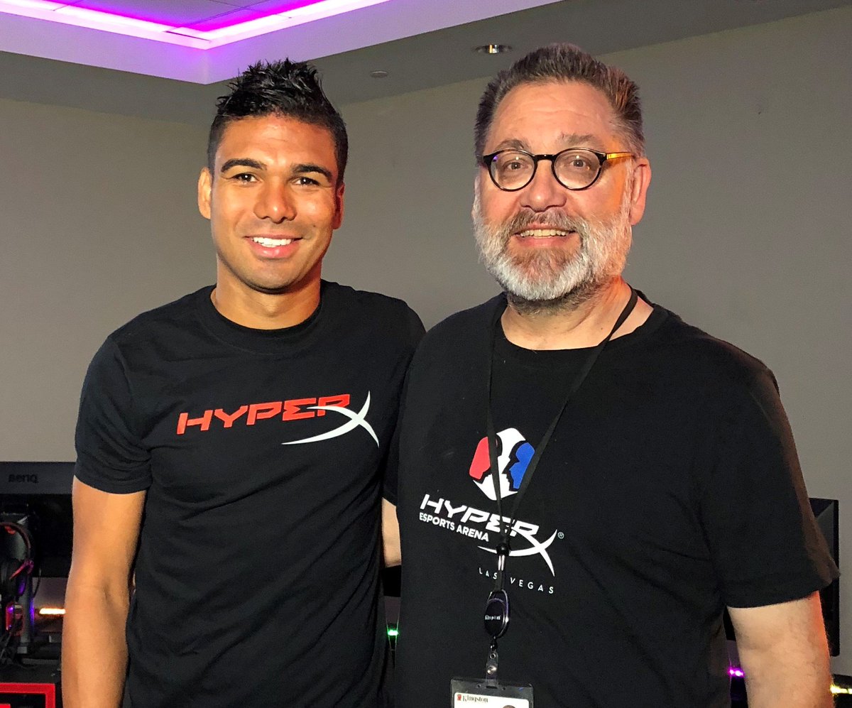 tekunoff's tweet photo. Casemiro, Brazilian footballer and HyperX brand ambassador visited @hyperx today. #hyperxfamily https://t.co/9RTVhcw1Oy
