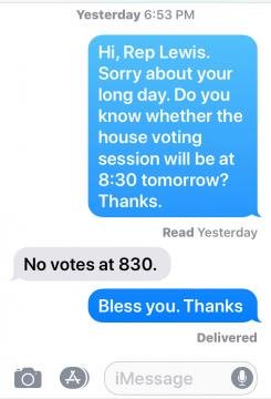 There's no debate about this. They were being dishonest.

In addition to telling the Democrats there were no votes, Rep. Lewis, the Republican Rules Chair, told reporter Laura Leslie: 

"No votes at 830."