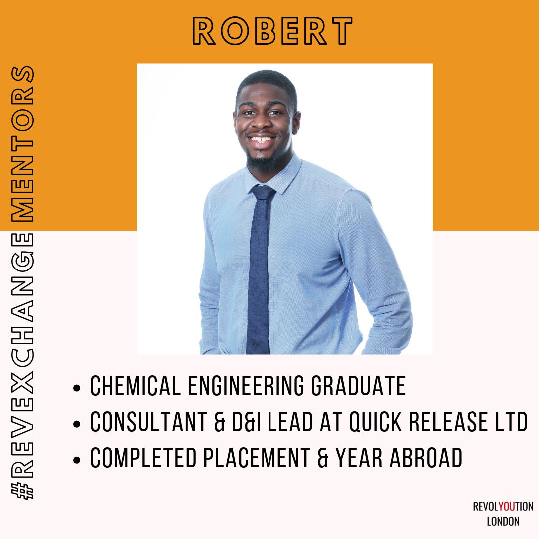 revolYOUtionLDN's tweet photo. Meet Robert,

Robert is a Chemical Engineering Graduate, consultant &amp; blogger!

Tomorrow he’ll be sharing all his tips tomorrow at #RevExchange 📚🔌 

Grab your tickets now! https://t.co/eVx4crmAh6 https://t.co/fOS6gxulZN