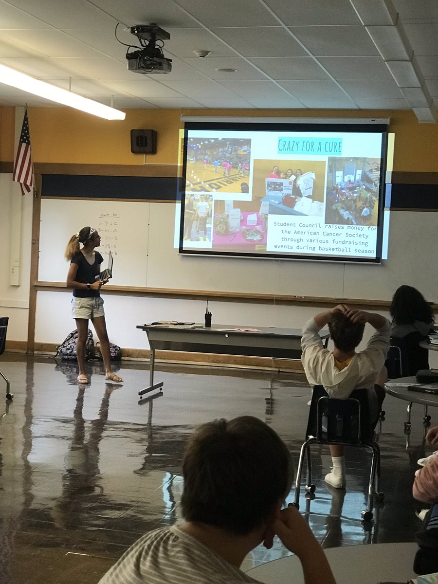 sterling_stuco's tweet photo. These week, current members presented to freshmen during 8th Hour. All are welcome to join us next Thursday, 9/19! Room 140 during 8th Hour! #joinstuco https://t.co/sgvOuCSkYi