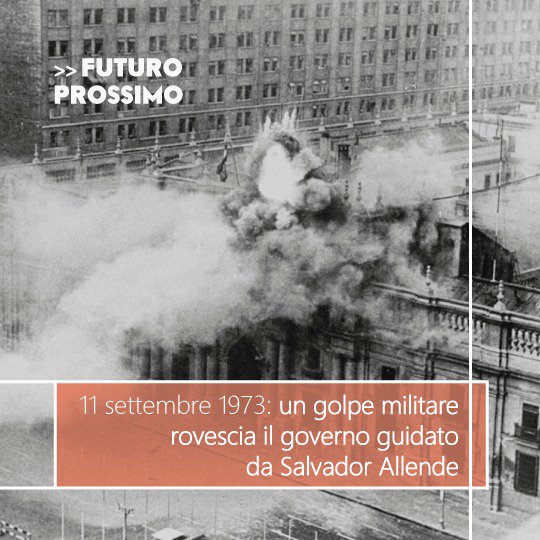 fp_ilblog's tweet photo. Oggi ricordiamo che l'#11Settembre1973 Salvador #Allende moriva probabilmente suicida a seguito del golpe orchestrato da Pinochet e USA. Ieri come oggi, l'imperialismo è la maggior minaccia per l'equilibrio e la pace internazionale. 
#11settembre https://t.co/QZX36VY5ue