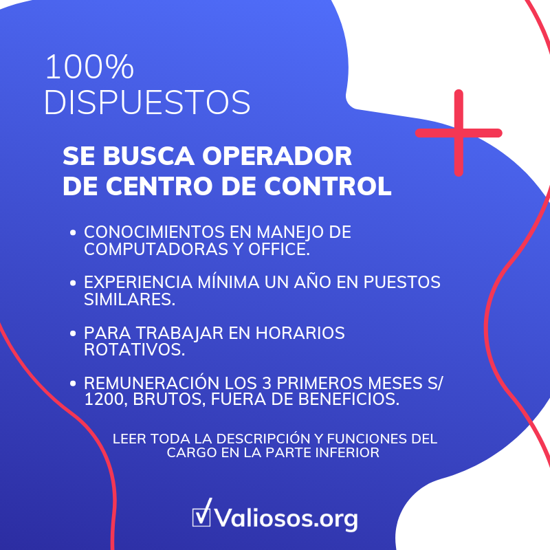 Valiosos_org's tweet photo. Si estás buscando empleo y nuevas oportunidades profesionales para desarrollar tu talento, registrarse en www.valiosos.or, la primera plataforma que promueve el encuentro de profesionales venezolanos con el sector productivo del Perú. Contáctanos para más información.
#Empleos https://t.co/49edufXn8Q